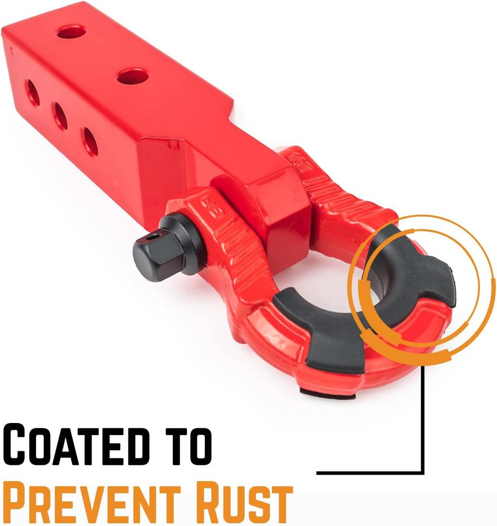 Red Pack of 2 Heavy Duty Steel Hitch Receiver C788696
