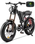 Electric Dirt Bike with 20" Fat Tire, 500W Motor, 7-Speed, 48V 16AH Removable Battery F62489