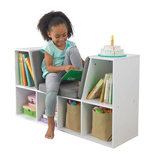White Bookcase with Reading Nook Toy A652355