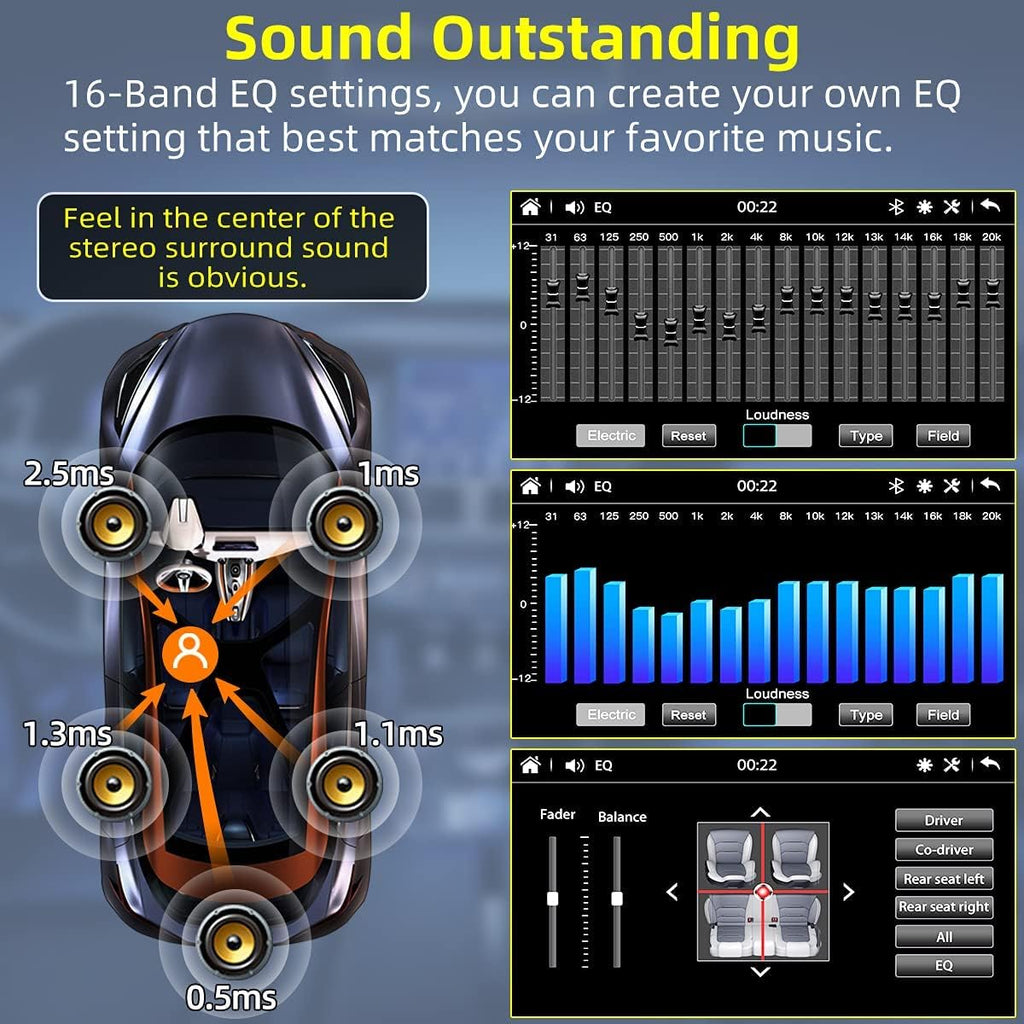 7" Capacitive Touchscreen Car Stereo with Bluetooth 5.0 L651