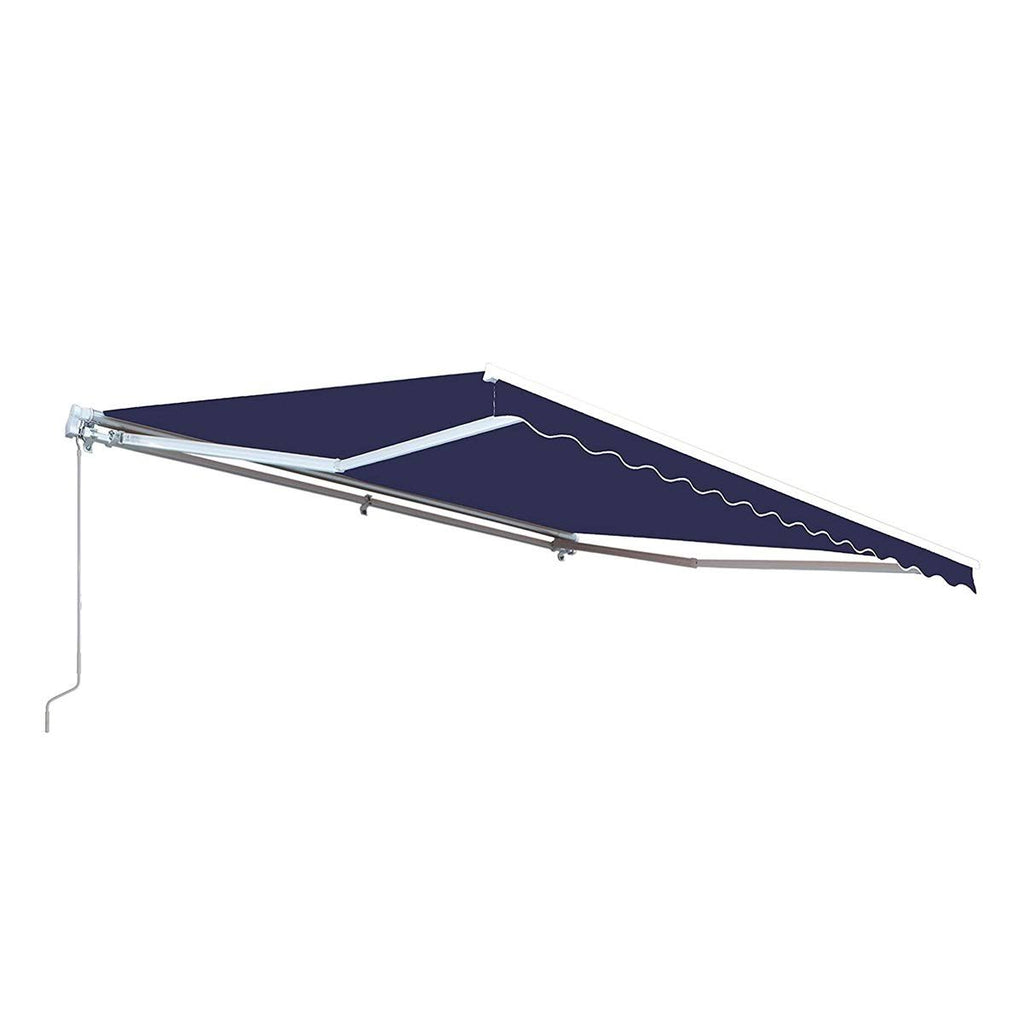 Retractable Motorized Patio Awning Blue 13 x 10 Feet Q601
