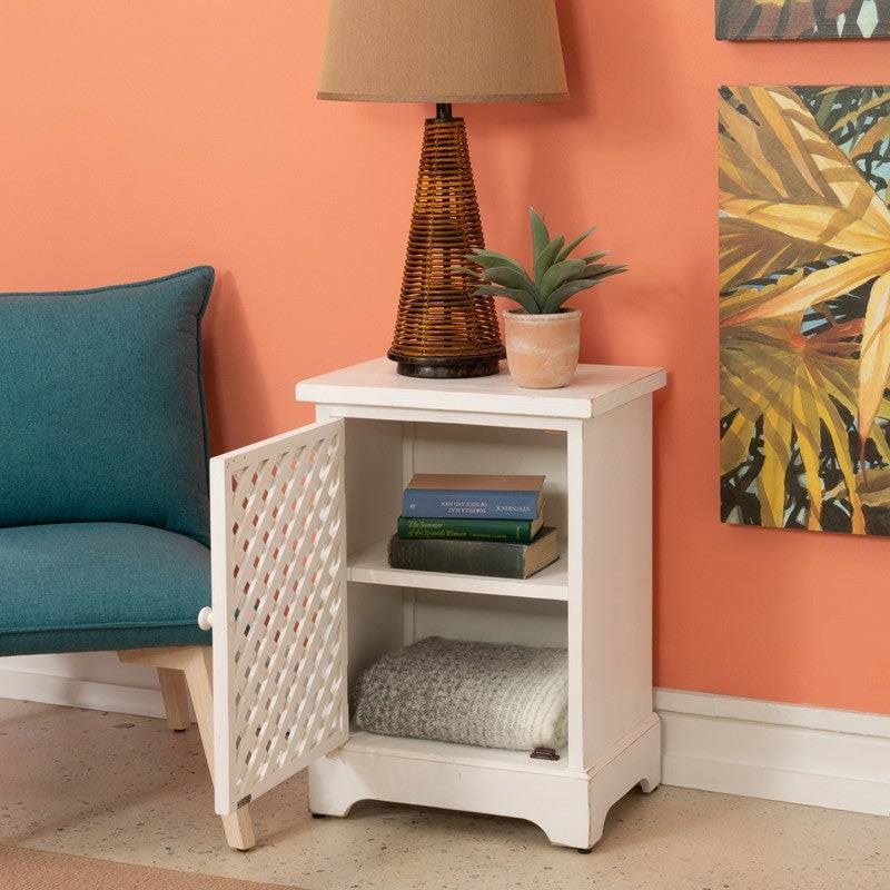 White Wood Door Cabinet Q29800