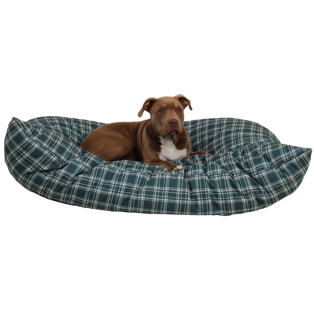 Large Blue Plaid Indoor/Outdoor Pet Bed I16016