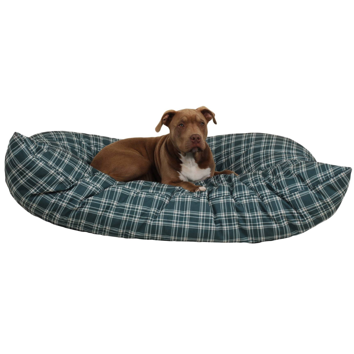 Large Blue Plaid Indoor/Outdoor Pet Bed I16016