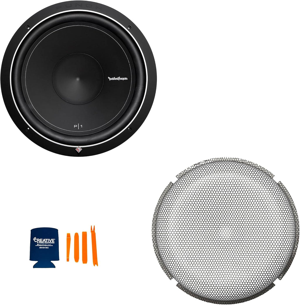 1 P1S2-15 Punch P1 15" 2-Ohm Subwoofers and 1 P1G-15 Stamped Grille Insert S52357