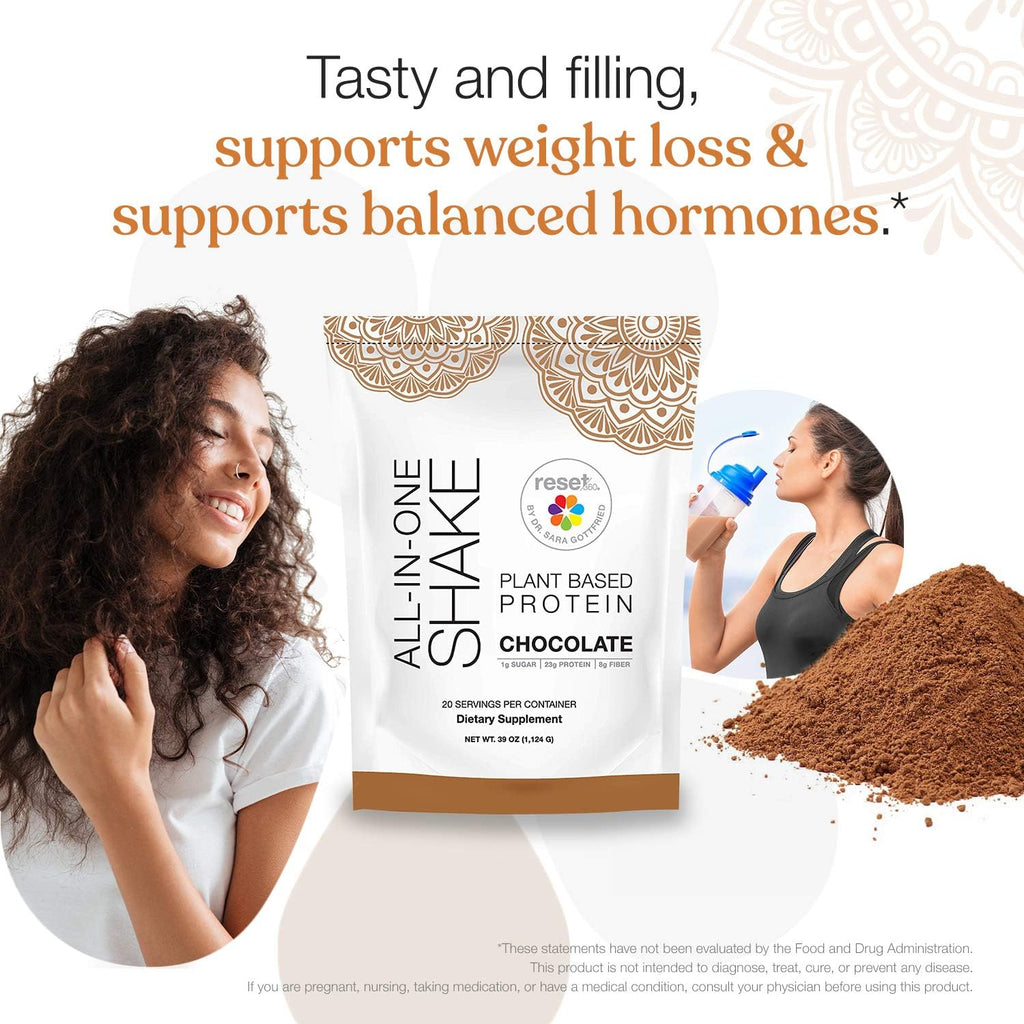 Chocolate Plant Based Protein Meal Replacement Shake, 20 Servings, 33.3oz, Pack of 2 O4664
