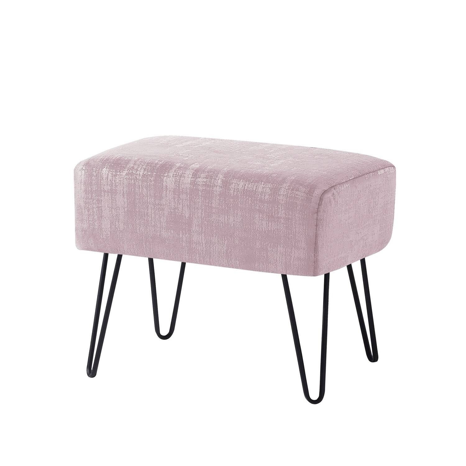 Textured Velvet Ottoman J1588