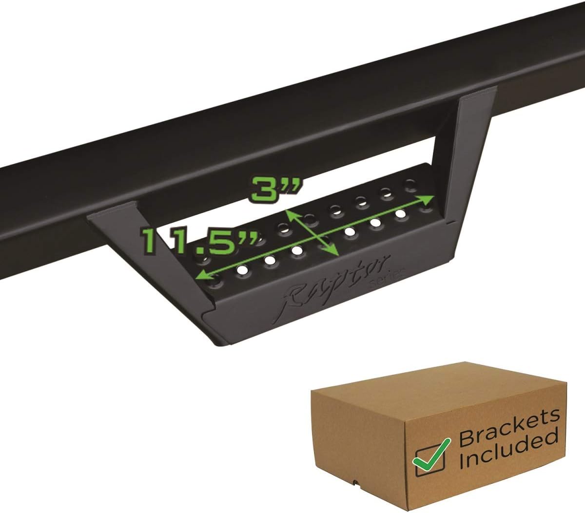 Black Textured Drop Steps Running Boards Q71561