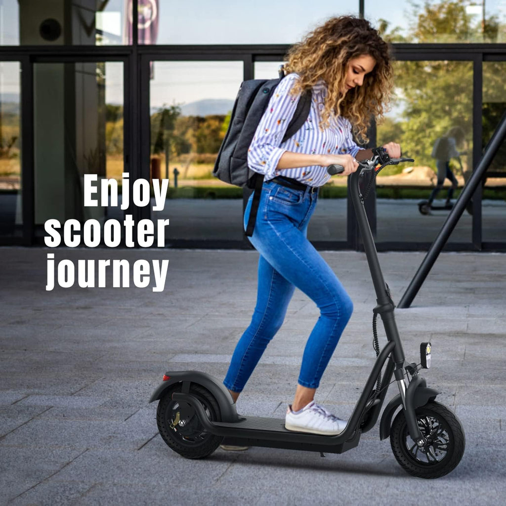Electric Kick Scooter with 350W Brushless Motor, 50 Miles Long-Range Battery, Foldable J5264