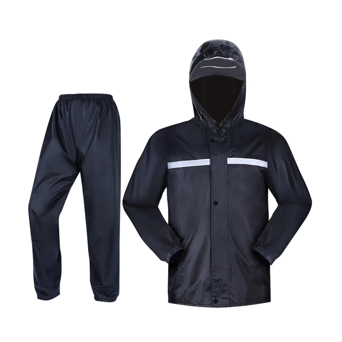 Waterproof Breathable Hooded Rain Jacket with Pants I6852