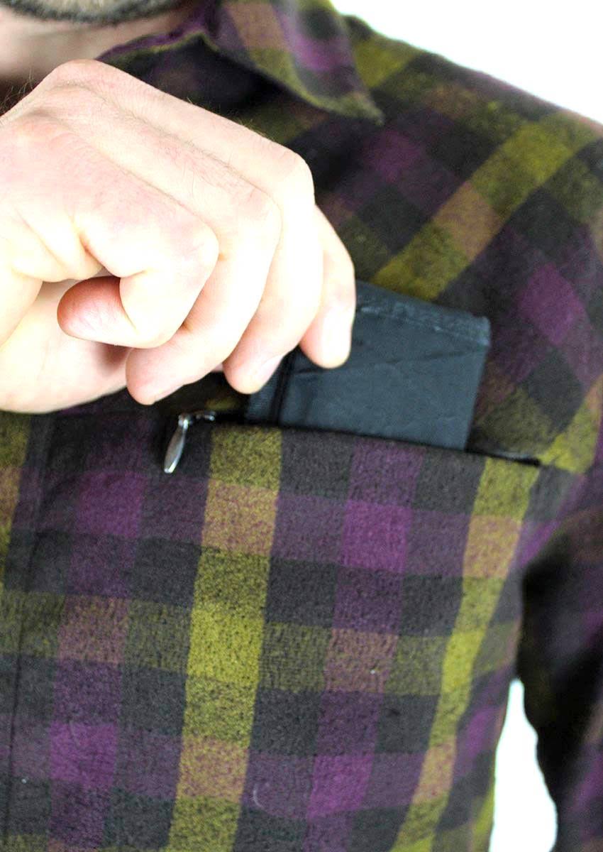 Lime Flannel Shirt V3416