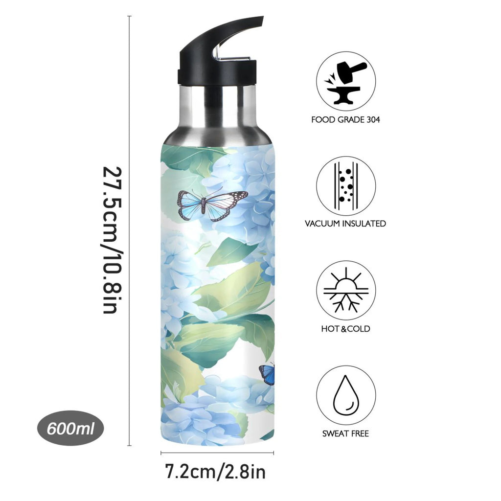 Stainless Steel Insulated Water Bottle with Straw Lid B14431