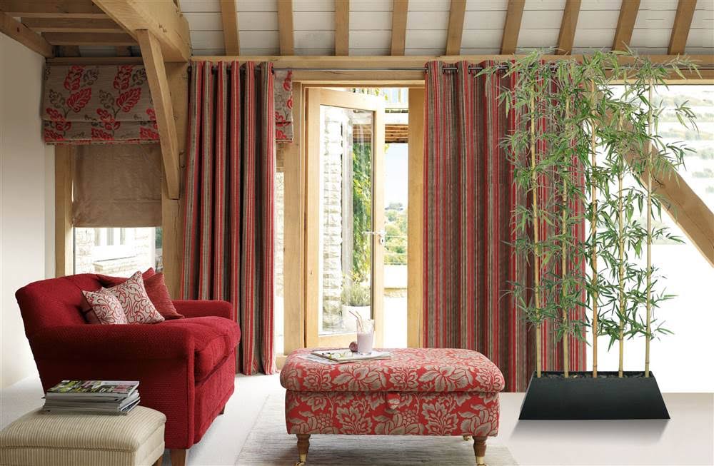8-ft Tall Silk Bamboo Tree Screen U3651