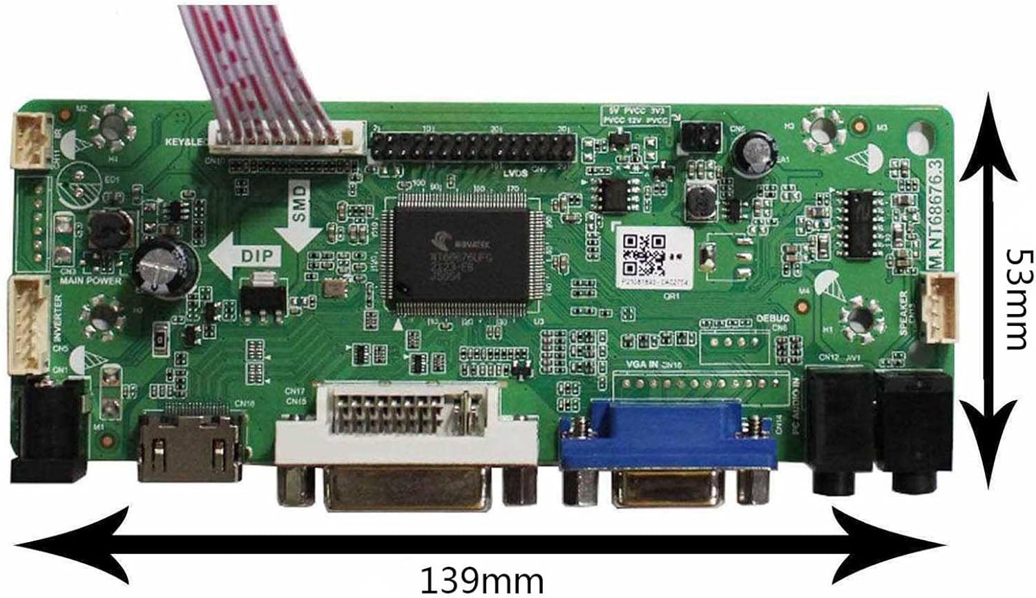LCD Controller Board for 17 19 1280x1024 LCD Screen Panel E51182