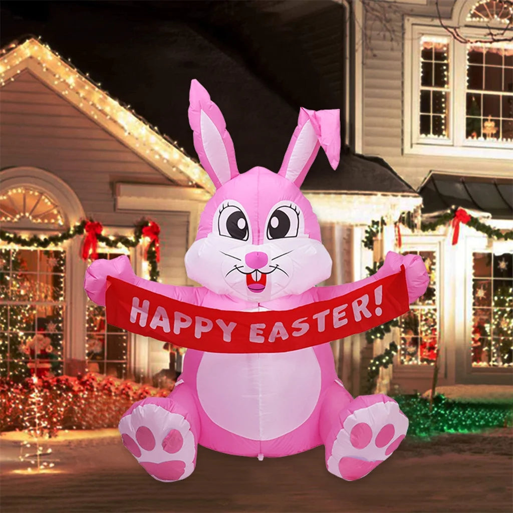1.5m Inflatable Easter Bunny LED Night Light Outdoor Decorations S14814