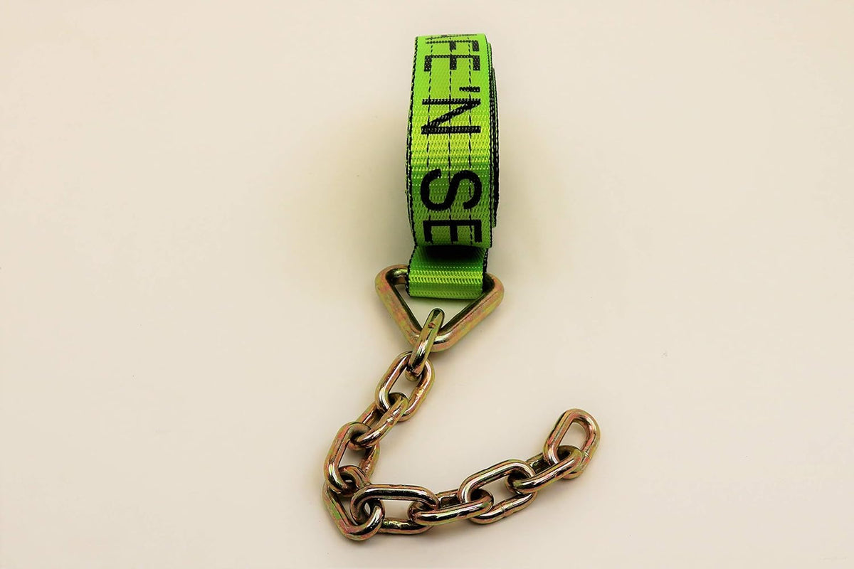 4 Pack 2" X 14' Heavy Duty Strap with 12" Chain Tail E5871