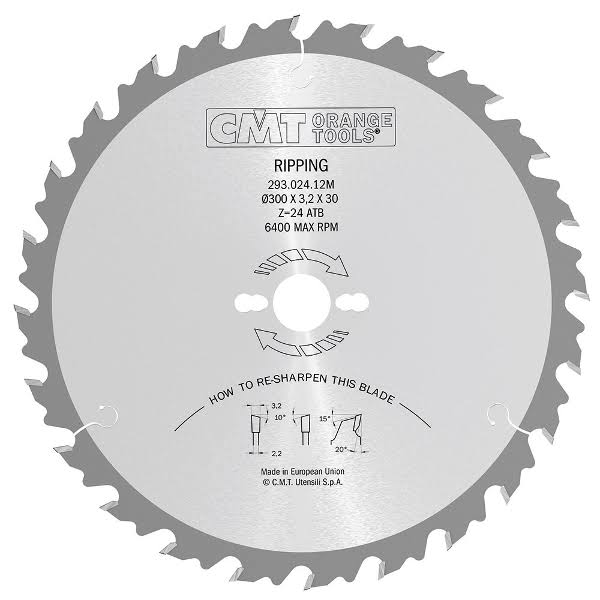 300mm x 24T x 30mm Tungsten Carbide Tipped Circular Saw Blade G407644