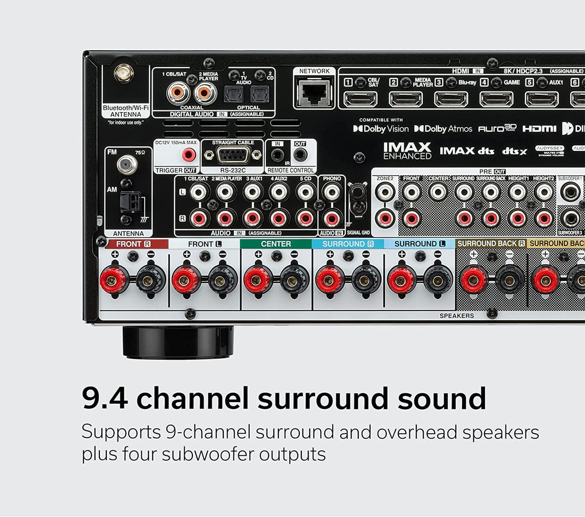9.4 Channel 8K AV Receiver with Dolby Atmos Y52188