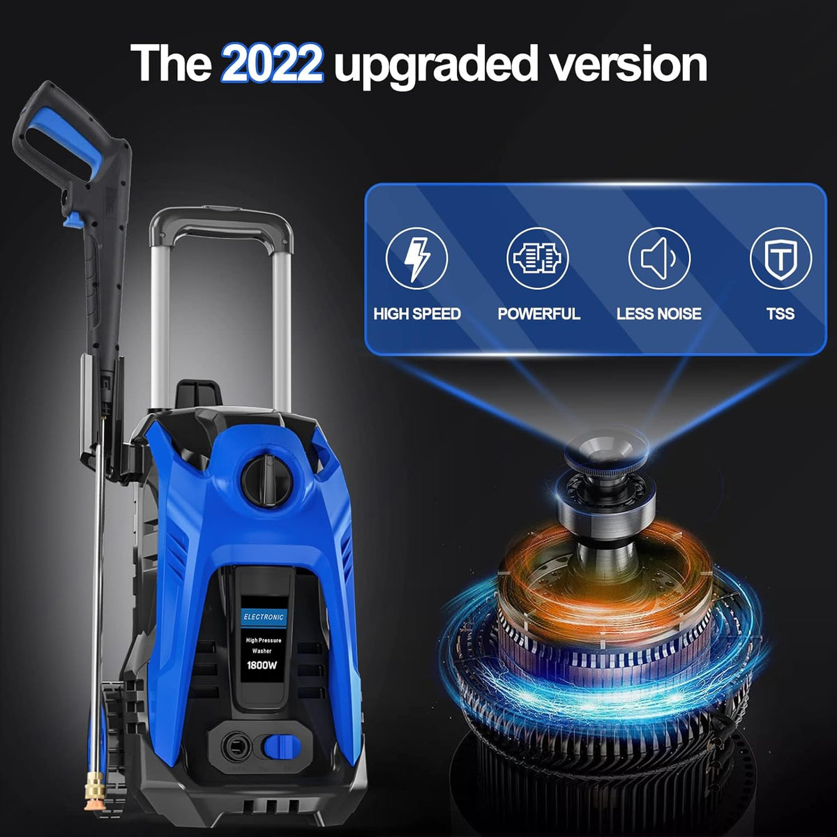 3500 PSI 2.6 GPM Electric Pressure Washer with Foam Cannon and Hose Reel V684265
