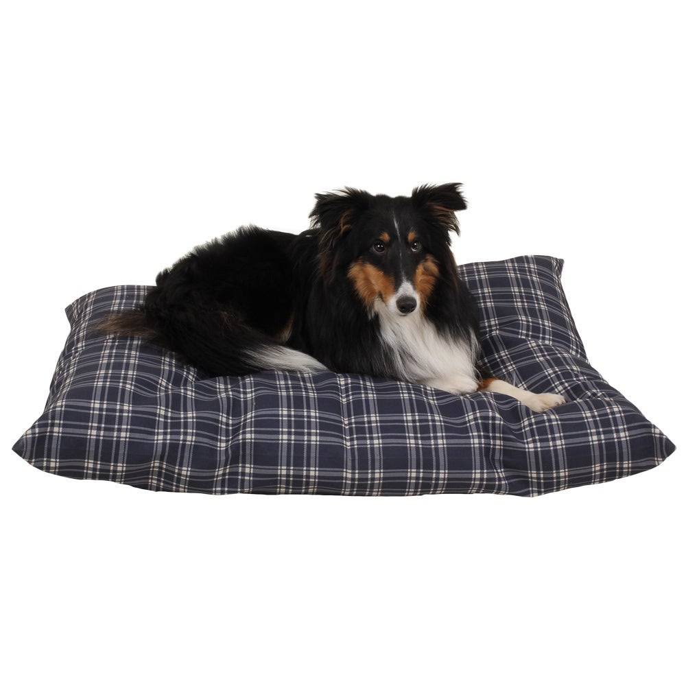 Large Blue Plaid Indoor/Outdoor Pet Bed I16016