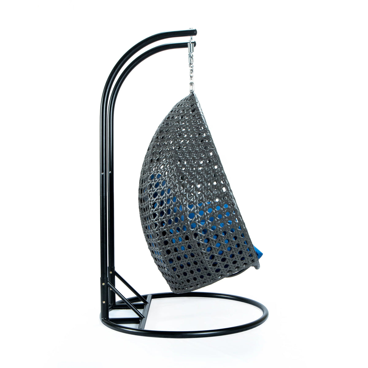 Blue Wicker Hanging Egg-Shaped Swing Chair R210235