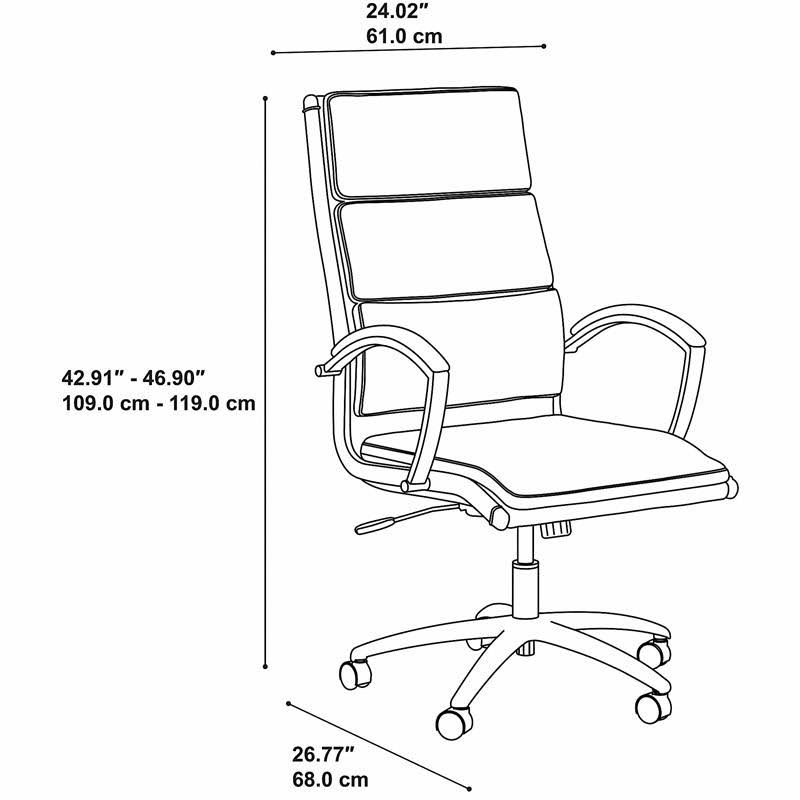 Light Gray High Back Leather Executive Office Chair N801543