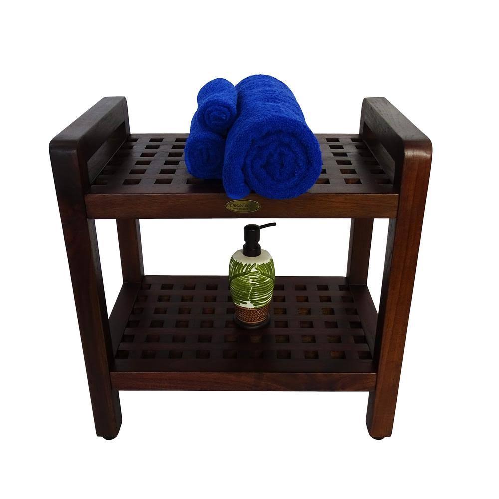 Teak Shower Bench with Handles M34877