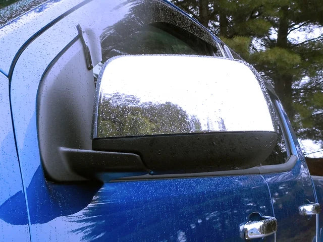Chrome ABS Plastic Mirror Cover 2Pc Q1325