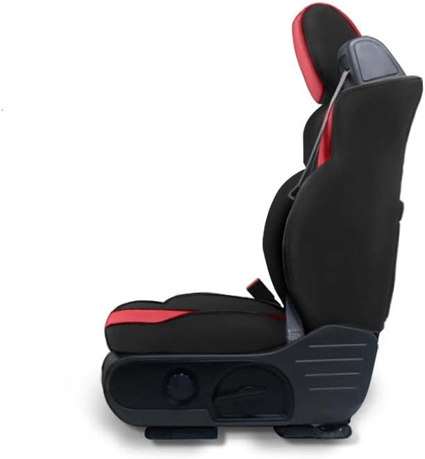 Red Rose & Black Neoprene Front Seat Covers for Ford F150 Pickup Truck K888