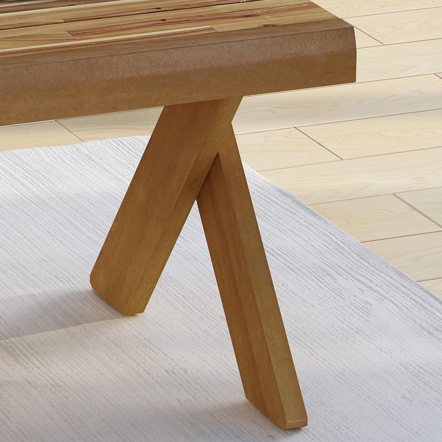 Acacia Wood Coffee Table, Sandblast Teak Finish J926