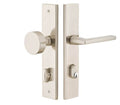 Satin Nickel Rectangular Keyed Entry Set with Octagon Knob K5267