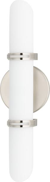 2 Light Bath Bracket, Satin Nickel P415417