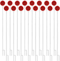 Red Reflective Driveway Markers 37.5-inch Double Sided Metal Post Driveway Reflectors 16 Pack F834282