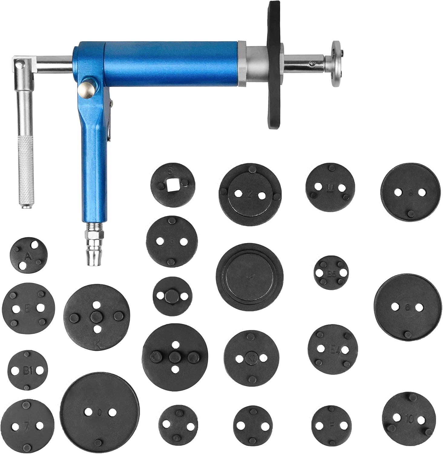 23PCS Air Powered Brake Caliper Wind Back Tool Kit with Adapters W873620