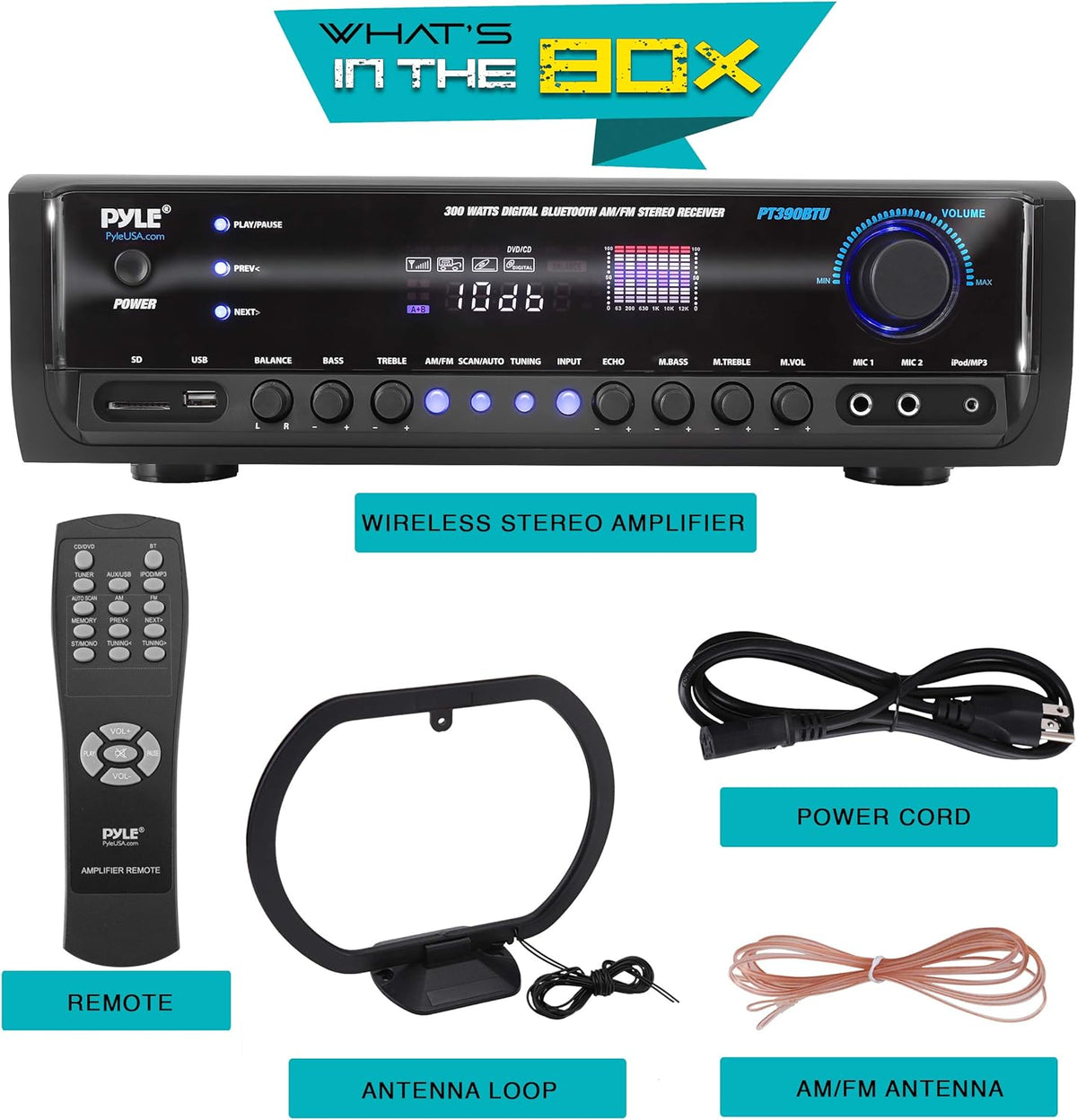 300W 4 Channel Bluetooth Power Amplifier X46603