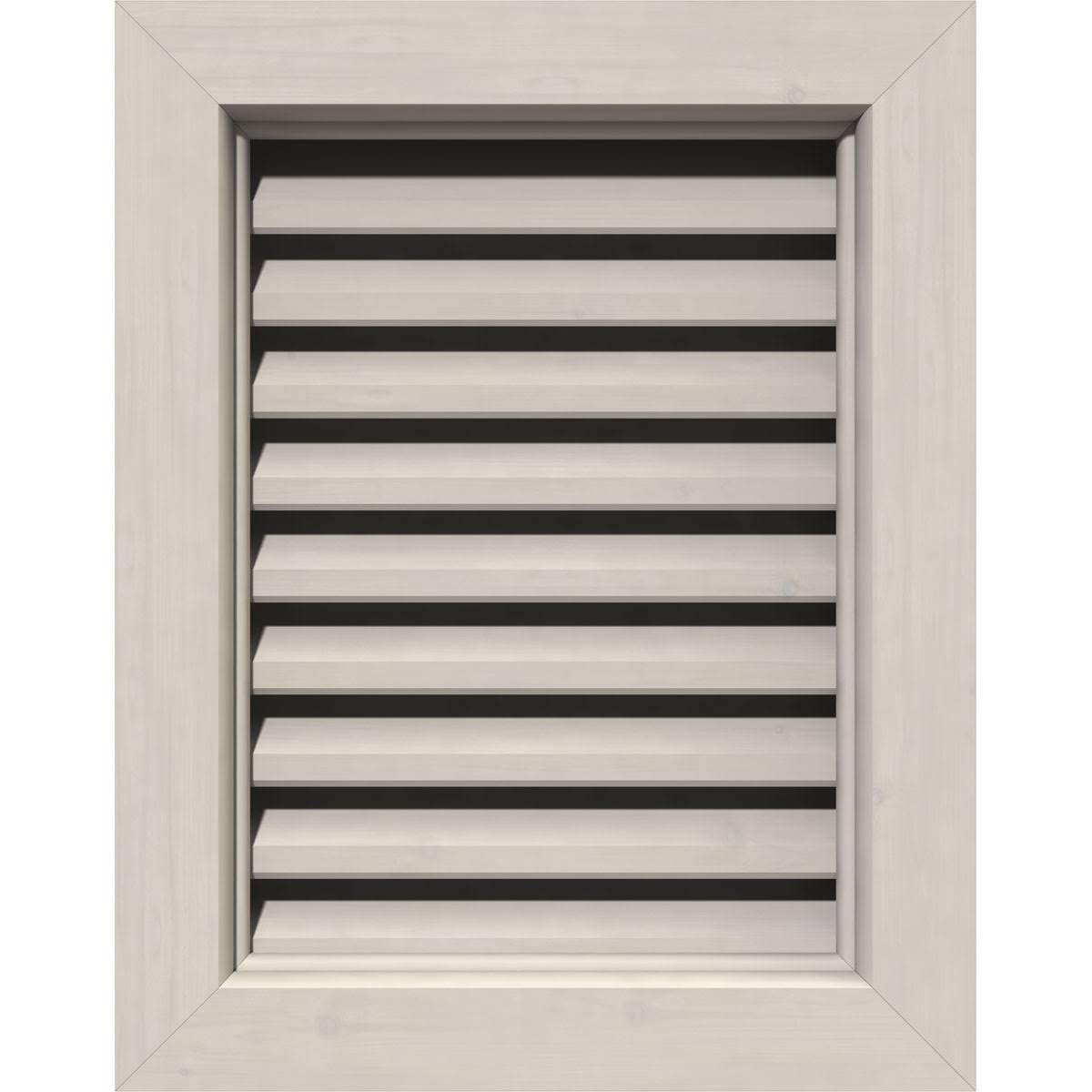 18 inch x 12 inch Vertical Gable Vent Primed Smooth Western Red Cedar P9213