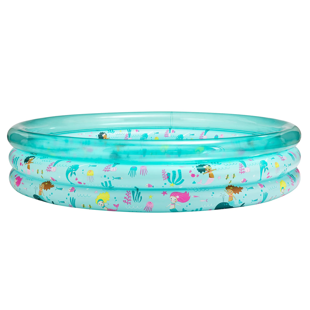 Blue Mermaid 3-Ring Inflatable Swimming Pool C1425
