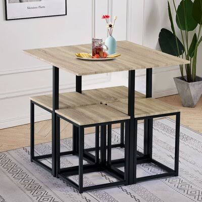 5-Piece Dining Set Oak Black N5833