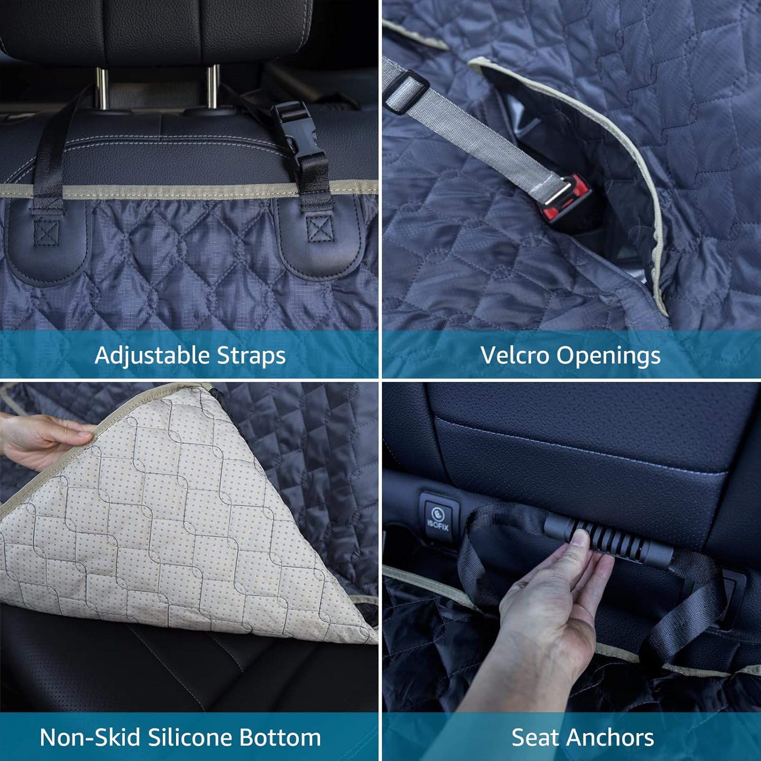 XL Nonslip Waterproof Dog Car Seat Cover, Pack of 2 X8394