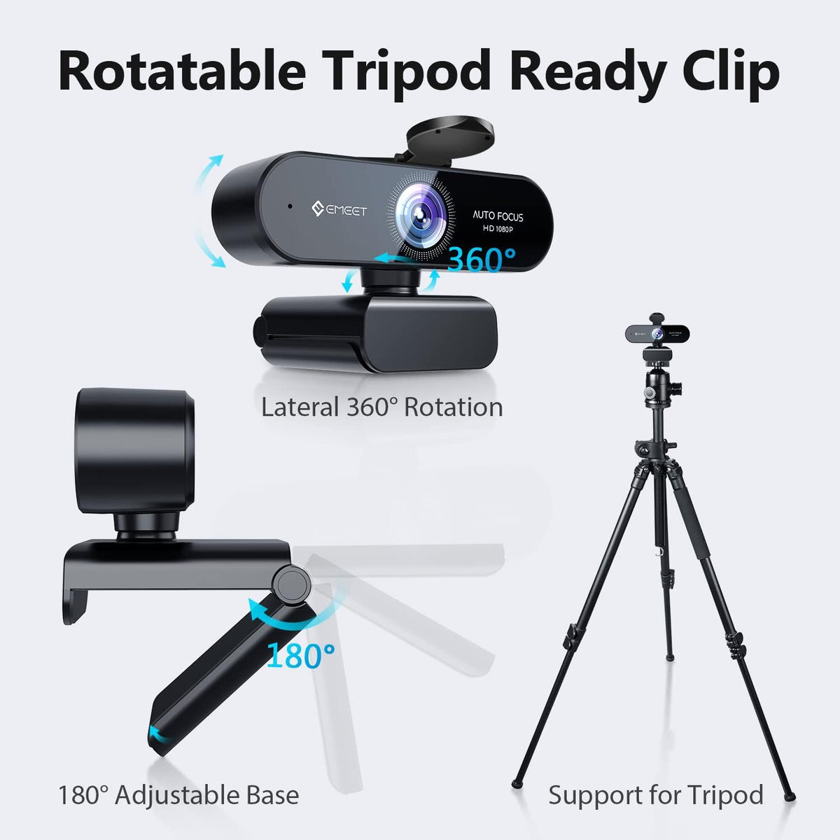 1080P Webcam with Microphone and Privacy Cover S271