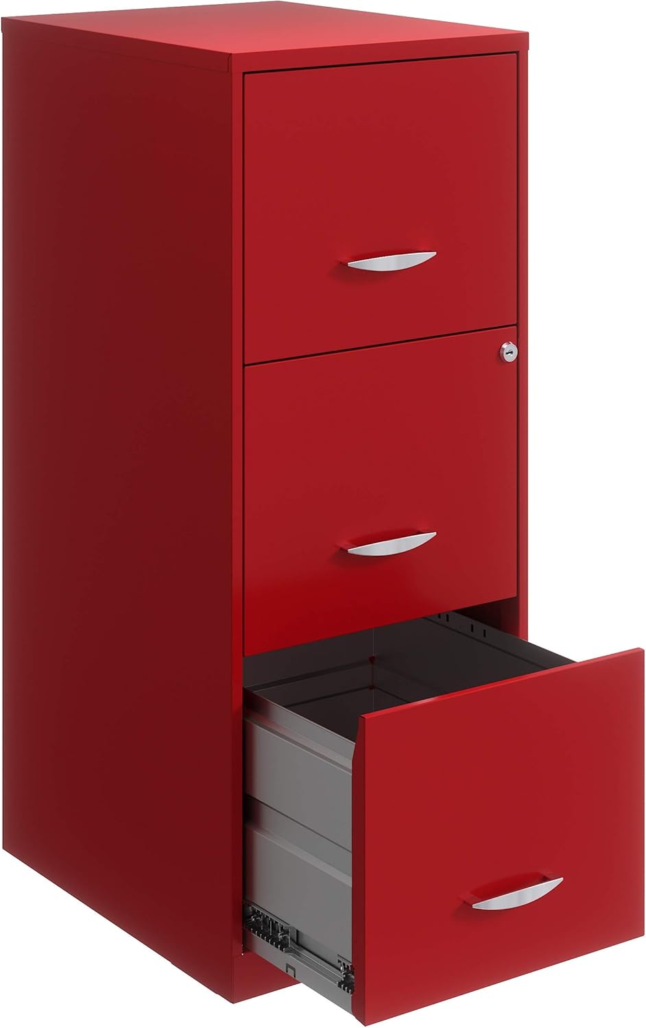 3 Drawer Metal Vertical File Cabinet Lava Red K93130