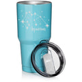 Light Blue Glitter 30 oz Stainless Steel Travel Mug D43934