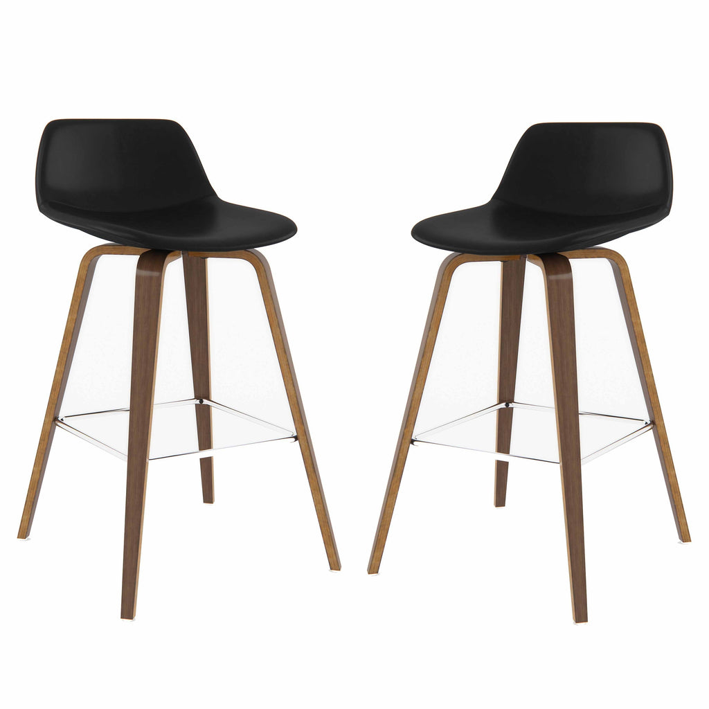 Black Bentwood Counter Height Stool Set of 2 M85581