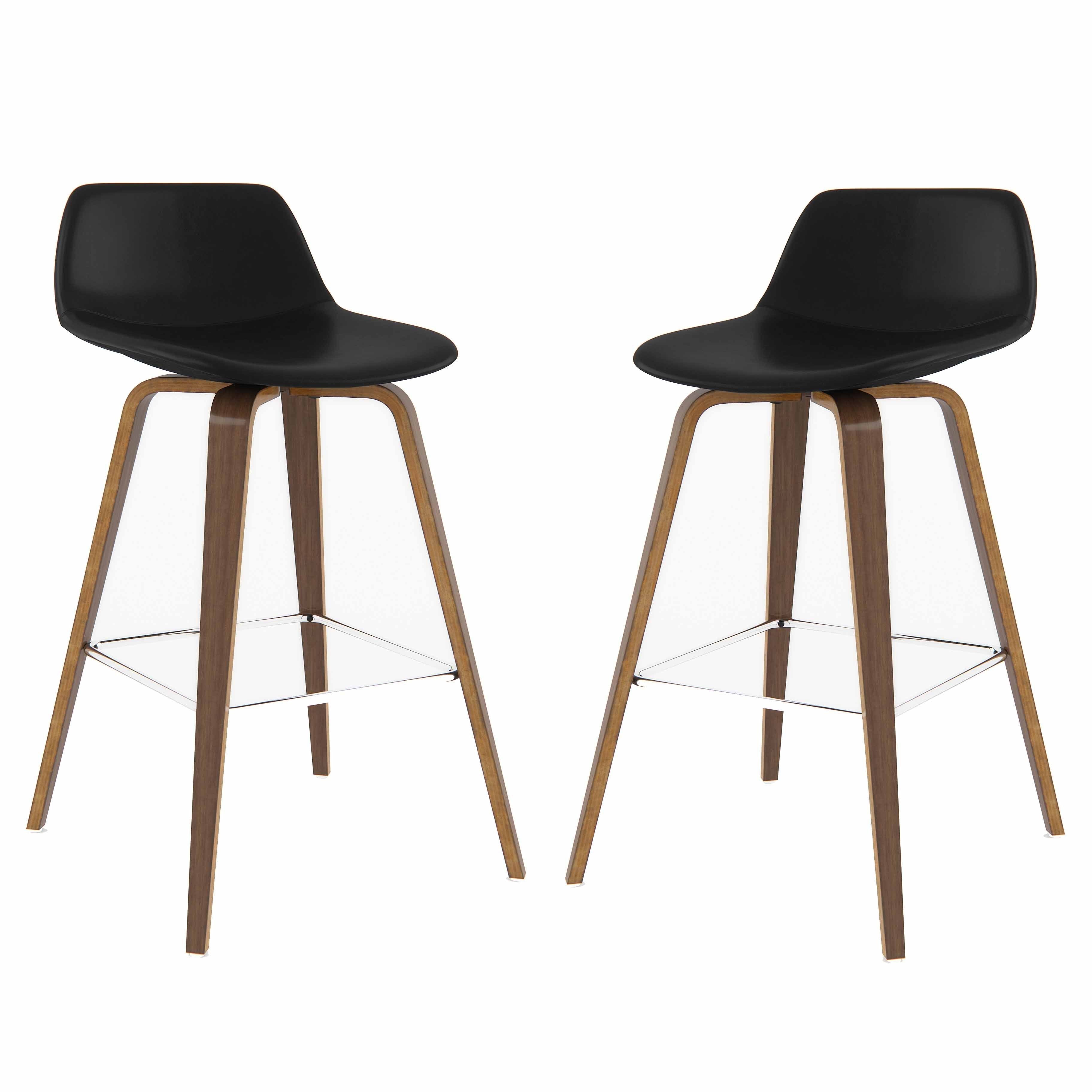 Black Bentwood Counter Height Stool Set of 2 M85581