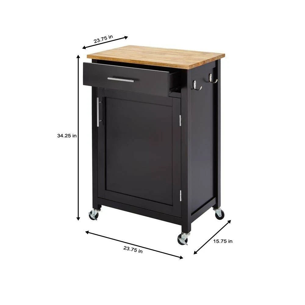 Black Single Kitchen Cart V927980
