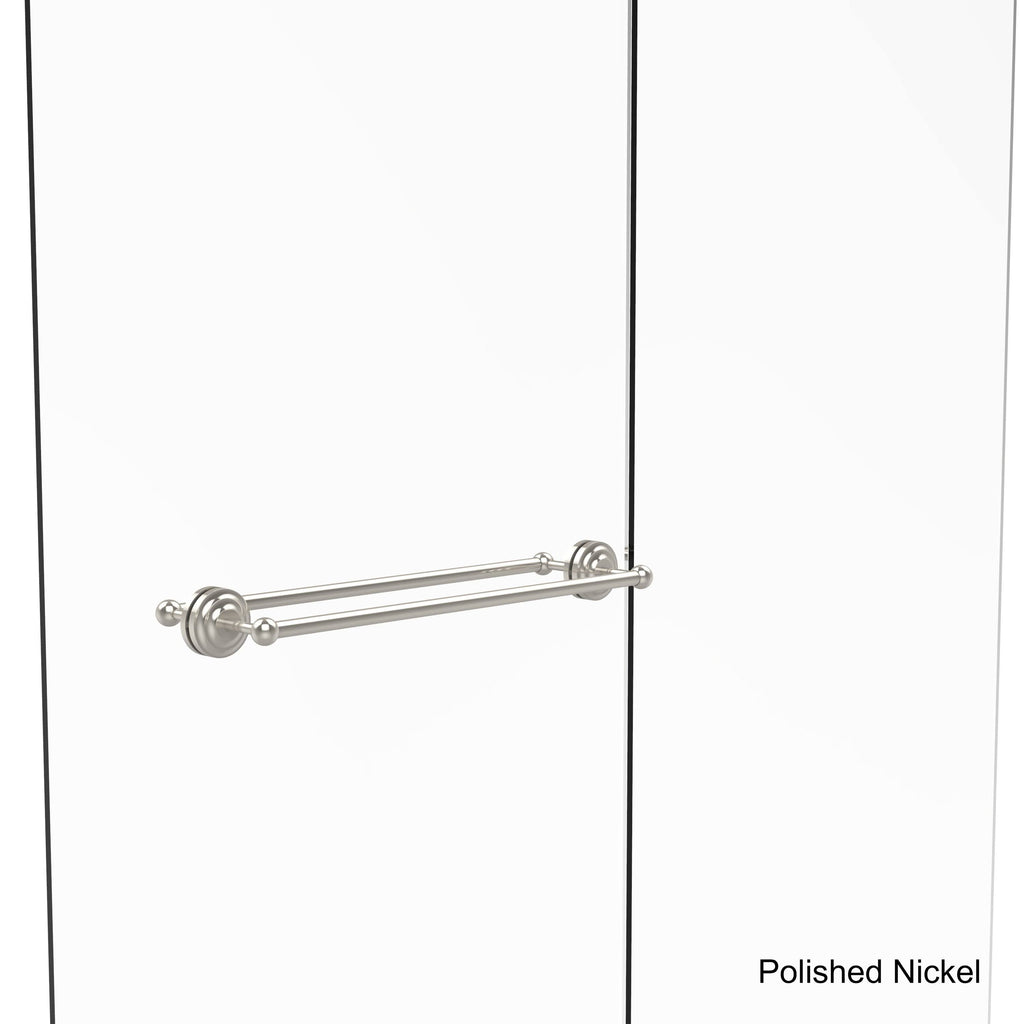 24 inch Back to Back Shower Door Towel Bar Satin Chrome L931
