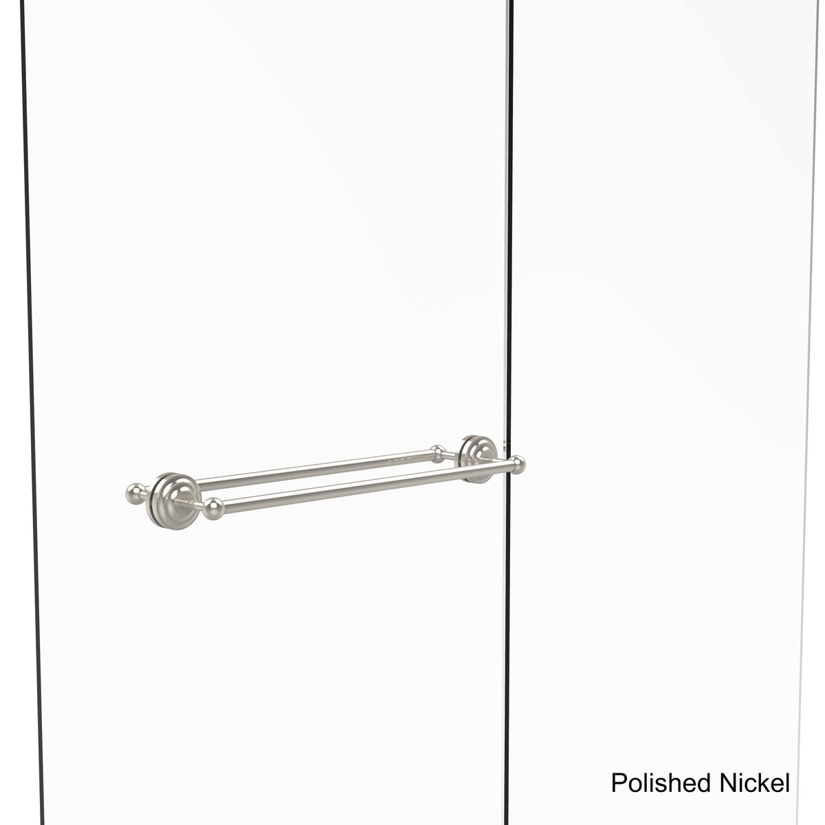 24 inch Back to Back Shower Door Towel Bar Satin Chrome L931