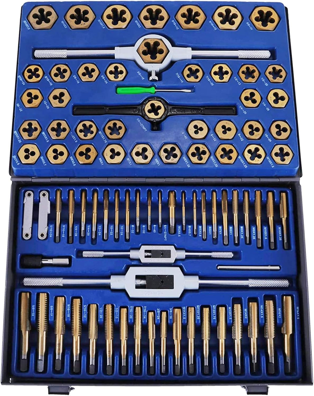 86PC Tungsten Steel Titanium Tap and Die Set J2821