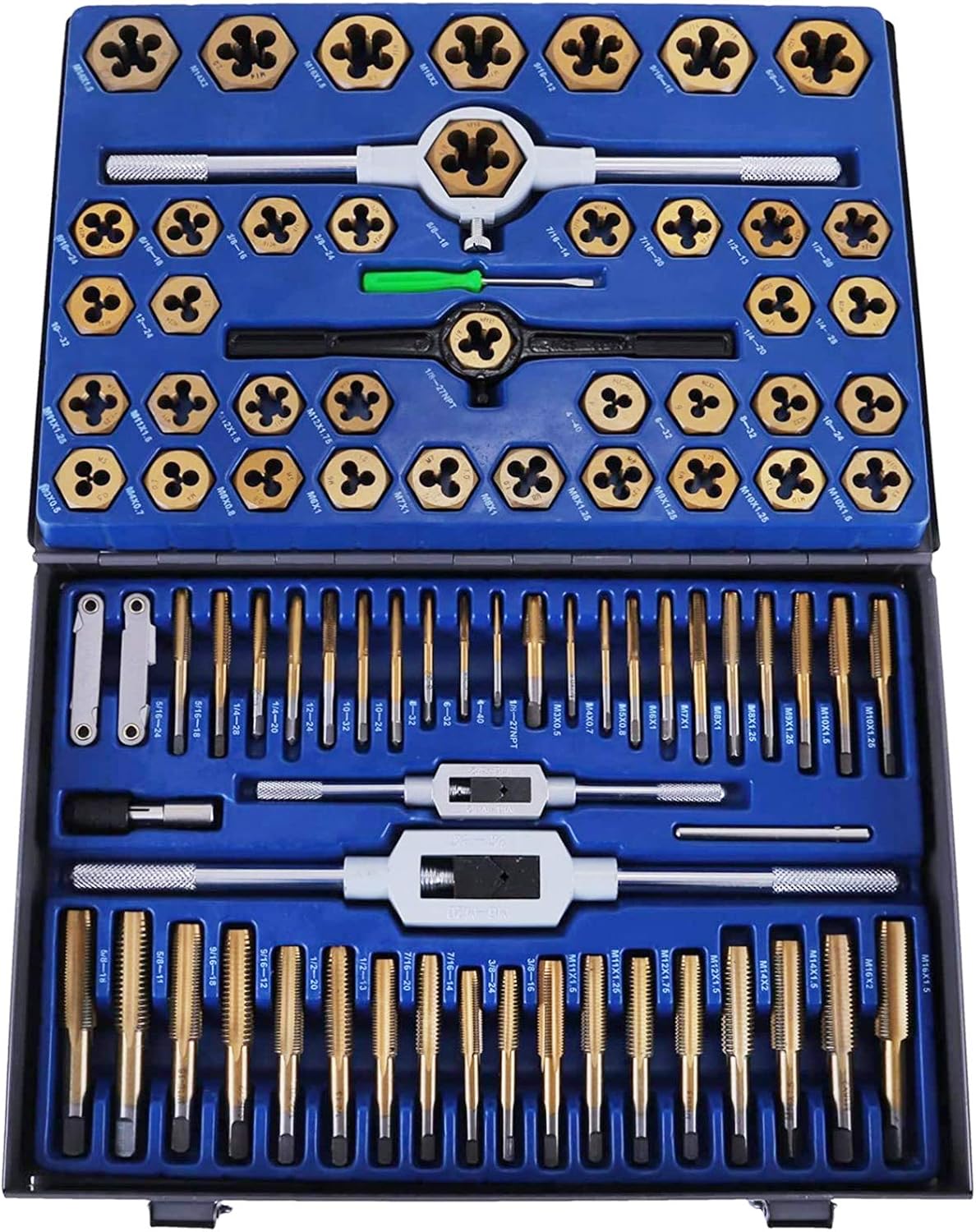 86PC Tungsten Steel Titanium Tap and Die Set J2821