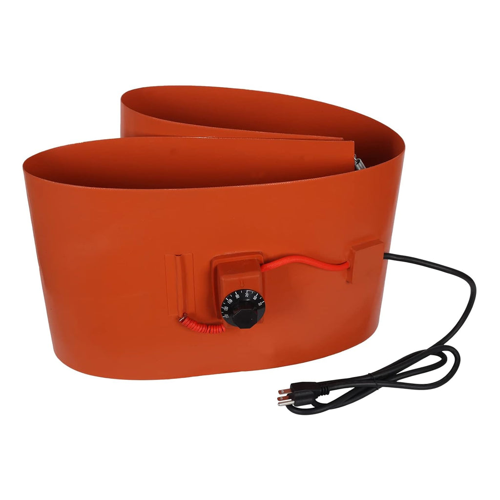 Drum Pail Heater 55-Gallon Silicone Barrel Heat Pad Band Warmer Kit 150℃ 120V 10inch T39385